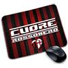 My Cust Tappetino Mouse Pad adatto a Milanista personalizzabile cuore rossonero