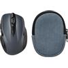 kwmobile Custodia Mouse Wireless per TECKNET Pro 2.4G 2600 - Cover Mouse Wireless Gaming con Cerniera - Astuccio in Velluto a Coste e Neoprene - blu vintage