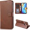 CTIUYA Custodia Cover per Huawei P30 Lite in Pelle,Marrone | Portafoglio a Libro con Porta Carte Interno Silicone Antiurto, Funzione Supporto Libretto Protettiva Flip Case Magnetica