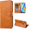 CTIUYA Custodia Cover per Huawei P30 Lite in Pelle,Giallo | Portafoglio a Libro con Porta Carte Interno Silicone Antiurto, Funzione Supporto Libretto Protettiva Flip Case Magnetica