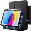 JETech Custodia Magnetica Rimovibile per iPad (A16) 11ª/10ª Gen, Nero | Per 2025/2022 Modello, Cover Rotante, Porta Pencil, Supporto Verticale/Orizzontale, Visione Rialzata, Auto Svegliati/Sonno
