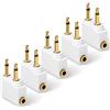 AXFEE Aereo Adattatore, 5 Pezzi Adattatore Cuffie Volo Placcati in Oro | per Cuffie Universale Adattatore Aereo per Cuffia 3,5mm, Adattatori per Presa per Cuffie Aereo, per Sistemi Multimediali