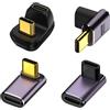 AOUZOVLI 4 Pezzi USB C 90 Gradi USB-C Winkelstecker Trasferimento Dati a 40 Gbps 8k a 60 Hz per iPhone iPad Tablet Smartphone Samsung