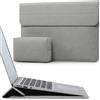 HYZUO 15 Pollici Custodie per PC Portatile con Supporto, Grigio Chiaro