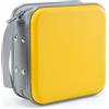 LIOVODE porta cd custodia, porta dvd organizer, custodia cd portafogli per dischi, supporti di raccolta per casa e auto (giallo-48, 48 capacità)