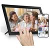 Tibuta Cornice portafoto digitale WiFi da 15,6 pollici, memoria da 32 GB, touch screen, Smart Cloud, installazione semplice, rotazione automatica, regalo per amici e familiari