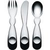 Alessi - Posate bimbi Kids - Metallo - Acciaio inossidabile - Designer Alessandro Mendini