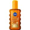NIVEA SUN Carotene Bronze Olio Solare Abbronzante SPF 6 200 ml, Olio abbronzante con protezione solare, Spray solare con Estratto di Carotene e Vitamina E, Resistente all'acqua, Senza autoabbronzanti