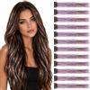 JOVYTH Pack da 12 Mèches Brillanti con Clip, Extension Tinsel di Alta Qualità per Capelli, Accessori Colorati per Donne e Ragazze, Ideale per Cosplay, Perfetto per Festival, Carnevale e Feste