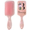Jishiletao Spazzola per capelli personalizzata pettine personalizzato con nome e fiore di nascita Set di spazzole per capelli per donne/damigella d'onore Set di pettini per capelli a denti larghi con nome
