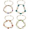 PH PandaHall 8 pz Braccialetti Boho Shell Bracciale A Forma di Stella Marina Intrecciata Naturale Regolabile 4 Colori Bracciale a Caviglia Da Spiaggia Gioielli Estivi Hawaiani Bohémien Donne Vacanza