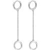IMINI Orecchini a Doppio Cerchio Per Donne Ragazze Argento Sterling 925 Piccolo Huggie Ciondola Catena Schiava Goccia Elica Borchie Multiple Lobo Piercing Polsino Cartilagine Uomini Gioielli Personalizzati