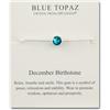 Philip Jones Dicembre (Topazio Blu) Bracciale Birthstone Creato con Cristalli Zircondia®