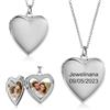 Ashleymade Collana con Foto Personalizzata per Donna Collana Cuore con Nome Ciondolo Regalo per la Festa Della Mamma San Valentino Natale (D-Argento)