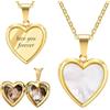 Ashleymade Collana con Foto Personalizzata per Donna Collana Cuore con Nome Ciondolo Regalo per la Festa Della Mamma San Valentino Natale (A-Oro)