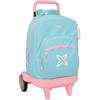 safta Monaco Sky, zaino grande con ruote, compatto evoluzione, rimovibile, ideale per bambini di diverse età, comodo e versatile, qualità e resistenza, 33 x 22 x 45 cm