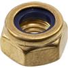AERZETIX - Set di 15 dadi di bloccaggio esagonali M6x1 mm con filettatura metrica - in ottone - colore oro - fissaggio di montaggio per uso generale
