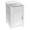 Buystar Mobile Lavandino in Resina Forabile per Rubinetto - da Esterno, Interno, Vasca, Garage, a Mano, Lavapanni, Lavanderia, Resistente agli Acidi - Made in Italy Bianco (1 Sportello 45x50x85h cm)
