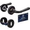 VERAMET Maniglia per Porta Maniglie Porte 40-62mm con Rosetta Foro Chiave