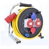 as - Schwabe avvolgicavo CEE 33 m AT-N07V3V3 F 5G2,5 giallo, esterno IP44, spina CEE 16A 5 poli, prese CEE e SEV, interruttore termico di protezione, gomma dura, molto robusto, Made in Germany