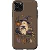 Halloween Spooky Magic Custodia per iPhone 11 Pro Max Carino Halloween Fantasma Strega Raven Zucca Magia