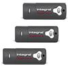 Integral Chiavetta USB cripto-197 256 bit 3.0 USB memoria flash drive crittografata, certificata secondo lo standard Design impermeabile a doppio strato, 3 PK XTS-AES