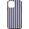 Elegant Geometric Vertical Lines Pattern Custodia per iPhone 12 mini Simpatiche linee verticali estetiche a righe azzurre e marroni