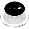 Gamer HeartBeat By Clousky Co. Vintage Gamer Heartbeat Joystick Retro Amante dei videogiochi PopSockets PopGrip per MagSafe