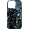 Motorghast Garage Custodia per iPhone 15 Pro Max Moto gotica senza testa Chopper Rider Halloween Art