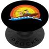 Wave Rush Graphics Retro Boat Party Tramonto Vibes PopSockets PopGrip Adesivo