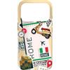 Traveler Souvenir Tickets Custodia per iPhone 17 Pro Roma Biglietto Aereo Pass Imbarco Aereo Italy Lover Viaggi