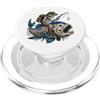 Patriot Angler Skeleton Fishing Apparel Bandiera americana scheletro equitazione scheletro pesce arte PopSockets PopGrip per MagSafe