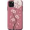 CRAZEELEBAH JAPAN INC Custodia per iPhone 11 Pro Max GIAPPONE SAKURA CHERRY BLOSSOM MOON LUMINOSO CAST