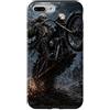 Motorghast Garage Custodia per iPhone 7 Plus/8 Plus Skeleton Biker Cimitero Wheelie Moonlit Cimitero Horror Art