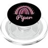 Personalized Name Mothers Day outfit For Piper Nome Personalizzato Divertente Donne Rosa Rainbow Piper PopSockets PopGrip per MagSafe