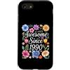Vintage Flowers Watercolor Birthday Custodia per iPhone SE (2020) / 7/8 Awesome Since 1990 - Compleanno Floreale Acquerello