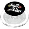 Personalized Name Mothers Day outfit For Retro Groovy Im LUX Doing LUX Things Divertente Festa della mamma PopSockets PopGrip per MagSafe