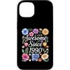 Vintage Flowers Watercolor Birthday Custodia per iPhone 13 Awesome Since 1990 - Compleanno Floreale Acquerello