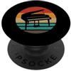 Classic Piano Apparel for Piano Players Vintage Pianista Retro Tramonto Pianista Grafica Uomo Donna PopSockets PopGrip Adesivo