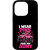Breast Cancer Family Matching Apparel & Custodia per iPhone 14 Pro Bambini che indosso rosa per mia zia Cool TRex Dino Cancro al seno