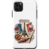 Lakelandwholesale1 Shirt Company Custodia per iPhone 11 Pro Max Francia Parigi Torre Eiffel Vino Croissant Vintage Graphic Des