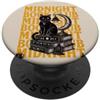 Halloween Spooky Magic Midnight Book Club Black Cat Reader Halloween PopSockets PopGrip Adesivo