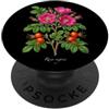 The Botany Bureau Illustrazione della pianta di rosa selvatica Rosa rugosa PopSockets PopGrip Adesivo