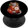 Merry Christmas Wrap Ribbon Bow Stars Xm Palla pitone serpente Babbo Natale carta regalo Agrifoglio PopSockets PopGrip Adesivo