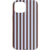 Elegant Geometric Vertical Lines Pattern Custodia per iPhone 15 Simpatiche linee verticali estetiche a righe azzurre e marroni