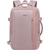 Chantria, Zaino da Viaggio Espandibile da 30,5 L, 100% Poliestere Idrorepellente e Antigraffio, per Laptop da 15,6, Porta USB, 29,5×23,5×44 cm, Rosa