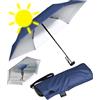 iX-brella Mini ombrello tascabile con tetto grande, 94 cm, Blue-silver - Protezione dai raggi UV e dal calore, 92 cm, Ombrello tascabile Super Mini