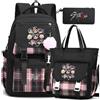 KASENFASHION Stray K1ds Zaino Scuola Ragazzi Stile Kpop con Borsa Tracolla e Astuccio Zaino Grande Laptop 15,6 Pollici Impermeabile Leggero Tempo Libero