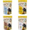 Feringa Set prova! Feringa Crunchy Bites Snack per gatti - Yogurt, Manzo, Pollo & Formaggio, Salmone