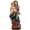 DRW Figura Madonna con Bambino in Resina Dipinta a Mano 4x4x12 cm